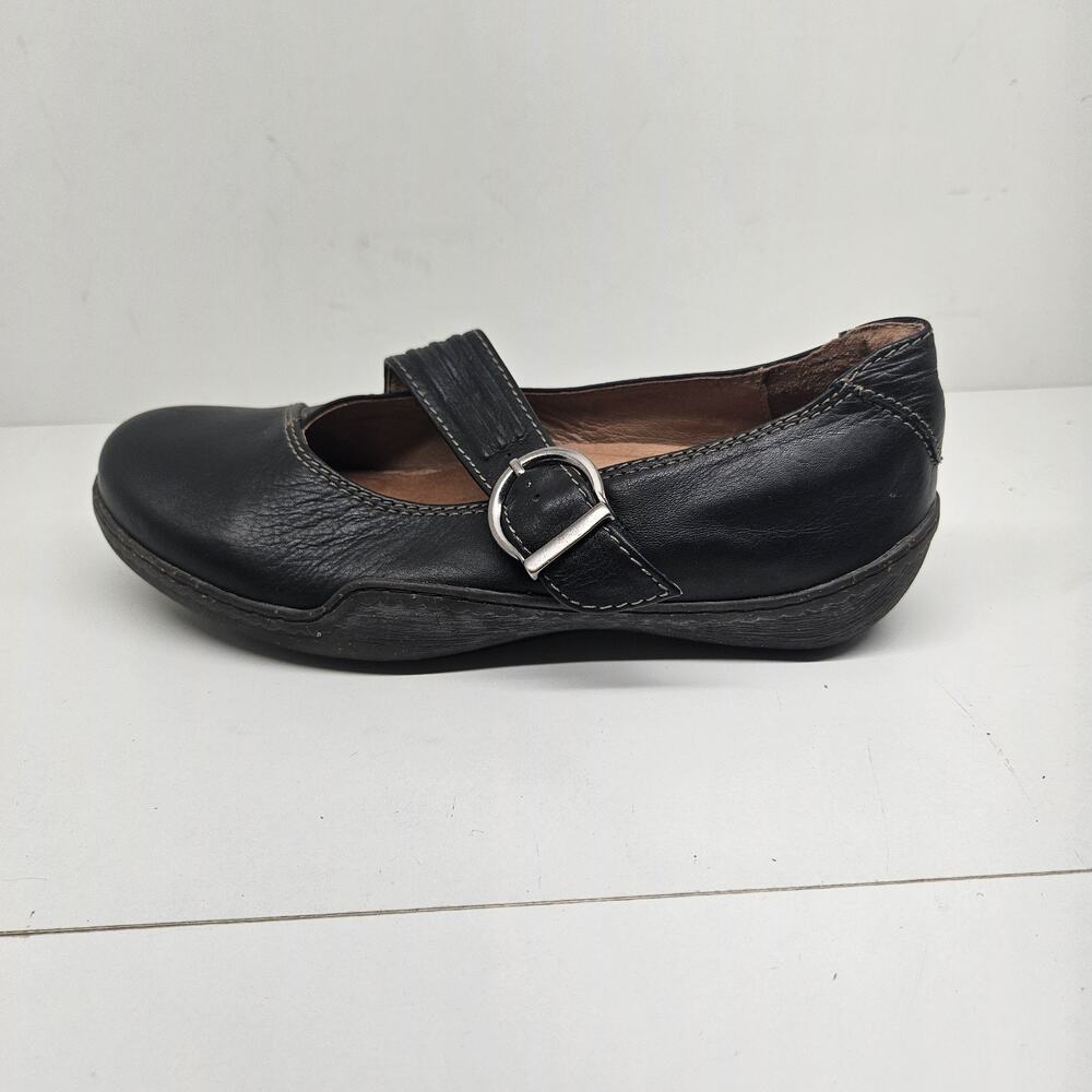 El Naturalista Women's Mary Jane Black Leather Comfort Shoes EU 38 US 7.5-8